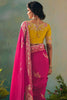 Precious Rani Pink Pearl Work Tissue Wedding Wear Saree With Blouse