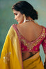 Marvelous Mustard Yellow Pearl Work Tissue Traditional Saree With Blouse