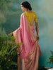 Beautiful Baby Pink Peral Work Tissue Function Wear Saree With Blouse