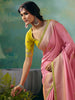 Beautiful Baby Pink Peral Work Tissue Function Wear Saree With Blouse