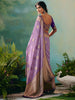 Enchanting Lavender Zari Weaving Tissue Festival Wear Saree With Blouse