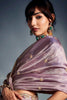 Graceful Lavender Embroidered Organza Engagement Wear Saree With Blouse
