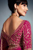 Wonderful Rani Pink Sequins Organza Engagement Wear Saree With Blouse