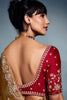 Tantalizing Mustard Yellow Embroidered Organza Event Wear Saree With Blouse