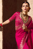 Attractive Pink Zari Weaving Georgette Festival Wear Saree With Blouse
