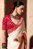 Gorgeous White Zari Weaving Georgette Function Wear Saree With Blouse