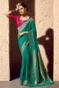 Amazing Green Zari Weaving Georgette Traditional Saree With Blouse