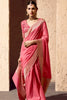 Glamorous Light Pink Zari Weaving Georgette Saree With Blouse