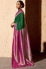 Beautiful Green Zari Weaving Georgette Traditional Saree With Blouse