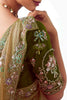 Alluring Brown Embroidered Organza Party Wear Saree With Blouse