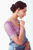 Marvelous Blue Work Organza Party Wear Saree With Blouse