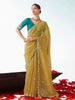 Enchanting Yellow Embroidered Organza Haldi Wear Saree With Blouse