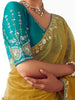 Enchanting Yellow Embroidered Organza Haldi Wear Saree With Blouse