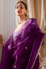 Attractive Magenta Border Work Organza Reception Wear Saree With Blouse