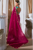 Tantalizing Hot Pink Border Work Organza Festival Wear Saree With Blouse