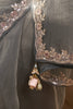 Fascinating Grey Border Work Organza Party Wear Saree With Blouse