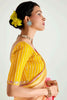 Beautiful Peach Border Work Organza Trendy Saree With Blouse