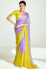 Marvelous Lavender Border Work Organza Festival Wear Saree