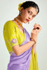 Marvelous Lavender Border Work Organza Festival Wear Saree
