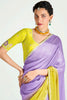 Marvelous Lavender Border Work Organza Festival Wear Saree