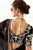 Fabulous Black Sequins Tissue Silk Party Wear Saree With Blouse