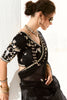 Fabulous Black Sequins Tissue Silk Party Wear Saree With Blouse