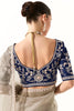 Magnetic Grey Sequins Tissue Silk Event Wear Saree With Blouse