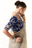 Magnetic Grey Sequins Tissue Silk Event Wear Saree With Blouse