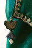 Amazing Teal Green Border Work Tissue Silk Party Wear Saree