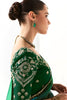 Amazing Teal Green Border Work Tissue Silk Party Wear Saree