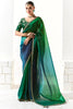 Amazing Teal Green Border Work Tissue Silk Party Wear Saree