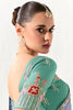 Incredible Dusty Blue Border Work Tissue Silk Reception Wear Saree