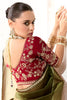 Perfect Olive Green Sequins Tissue Silk Traditional Saree With Blouse