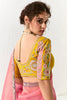 Lovely Peach & Purple Shaded Tissue Silk Bridesmaid Saree With Blouse