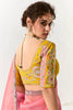 Lovely Peach & Purple Shaded Tissue Silk Bridesmaid Saree With Blouse