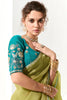 Lovable Light Green Thread Work Tissue Silk Mehendi Wear Saree