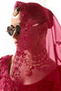 Beautiful Red Sequins Work Tissue Silk Bridal Wear Saree With Blouse