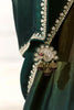 Alluring Teal Green Border Work Tissue Silk Function Wear Saree