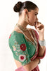 Wonderful Light Pink Border Wrok Tissue Silk Engagement Wear Saree