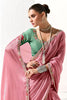 Wonderful Light Pink Border Wrok Tissue Silk Engagement Wear Saree