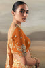 Bewitching Orange Diamond Work Silk Reception Wear Saree With Blouse