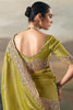 Fantastic Green Zari Embroidered Silk Function Wear Saree With Blouse