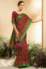 Flamboyant Maroon Patola Printed Silk Wedding Wear Saree With Blouse