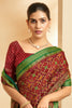 Flamboyant Maroon Patola Printed Silk Wedding Wear Saree With Blouse