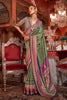 Adorable Light Green Zari Weaving Silk Mehendi Wear Saree With Blouse