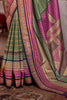 Adorable Light Green Zari Weaving Silk Mehendi Wear Saree With Blouse