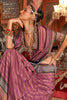 Gorgeous Mauve Zari Weaving Silk Traditional Saree With Blouse