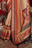 Alluring Cream Zari Weaving Silk Festival Saree With Blouse