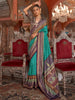 Pretty Sea Green Zari Weaving Silk Traditional Saree With Blouse