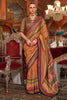 Wonderful Orange Zari Weaving Silk Event Wear Saree With Blouse